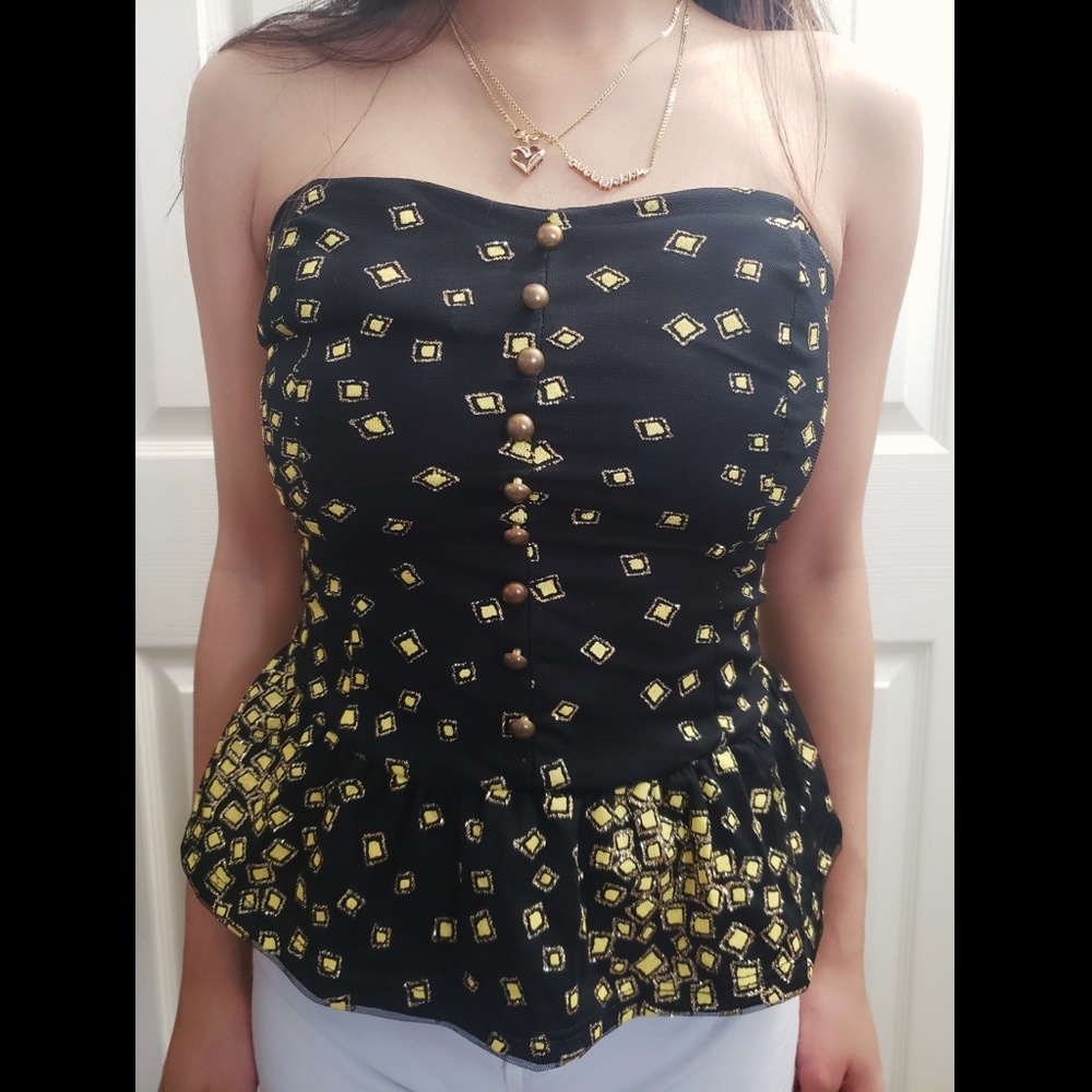Size Small Black Sparkly Tube Top